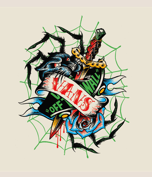 Vans wacky tattoo conglomerate tee